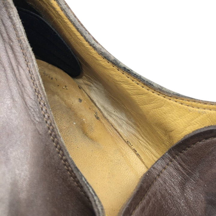Paraboot plain-toe shoes, size 8, made in France Men's 26.5cm genuine leather brown type Vintage Second Hand