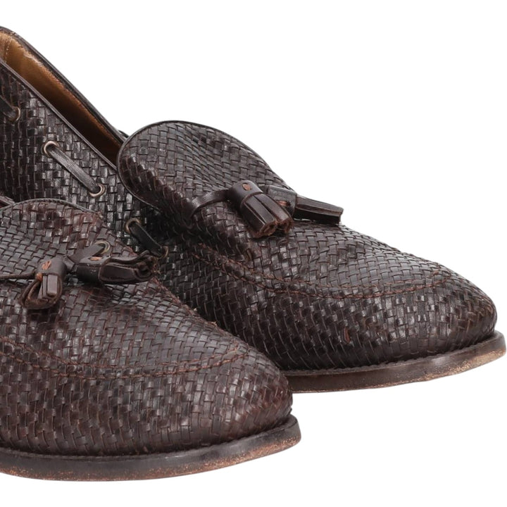 Massimo Dutt 689 fifth ave collection braided tassel loafers Men's 30.0cm unclear brown type Vintage Second Hand