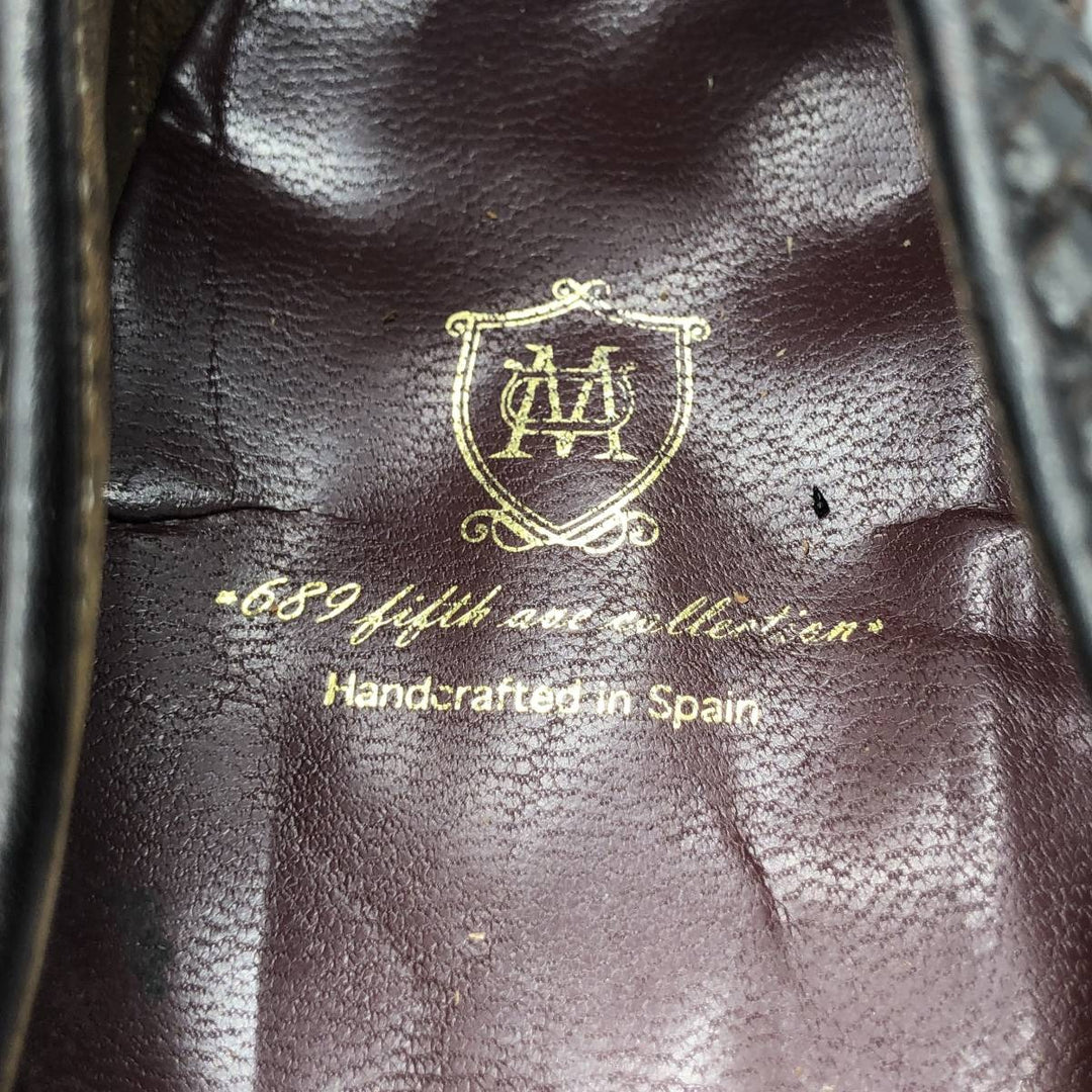 Massimo Dutt 689 fifth ave collection braided tassel loafers Men's 30.0cm unclear brown type Vintage Second Hand