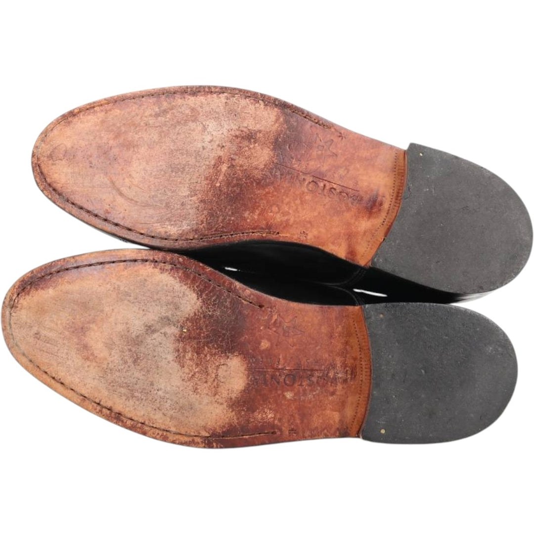Bostonian Classics Straight Tip Shoes, Size 9 1/2 M Men's 27.5cm genuine leather black type Vintage Second Hand