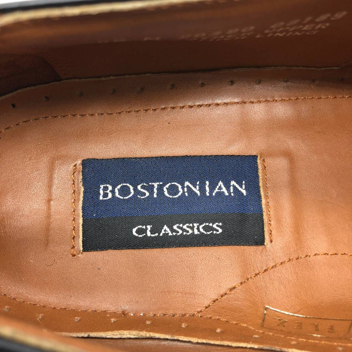 Bostonian Classics Straight Tip Shoes, Size 9 1/2 M Men's 27.5cm genuine leather black type Vintage Second Hand