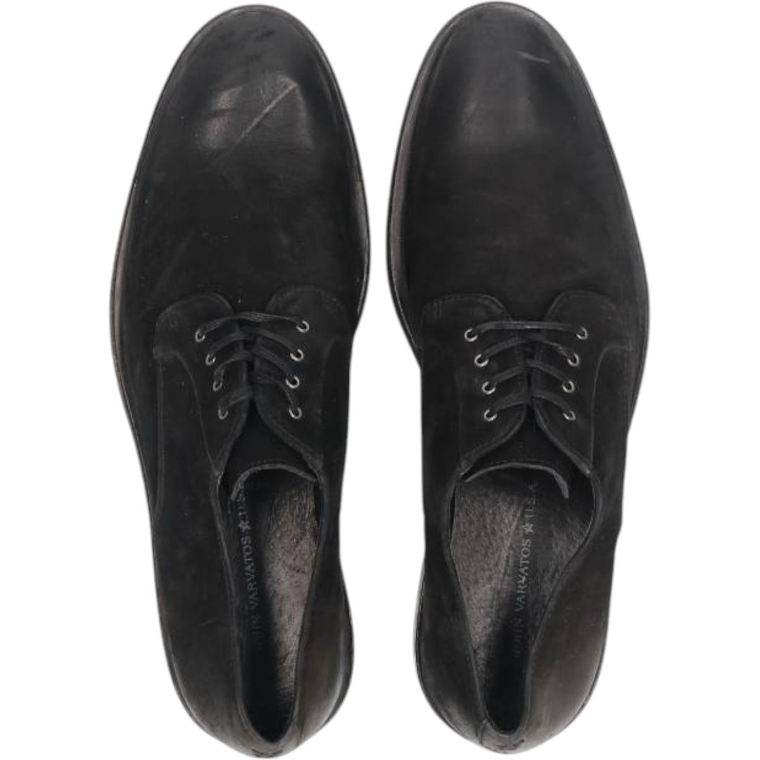JOHN VARVATOS Suede Plain Toe Shoes 9M Men's 27.0cm suede black type Vintage Second Hand