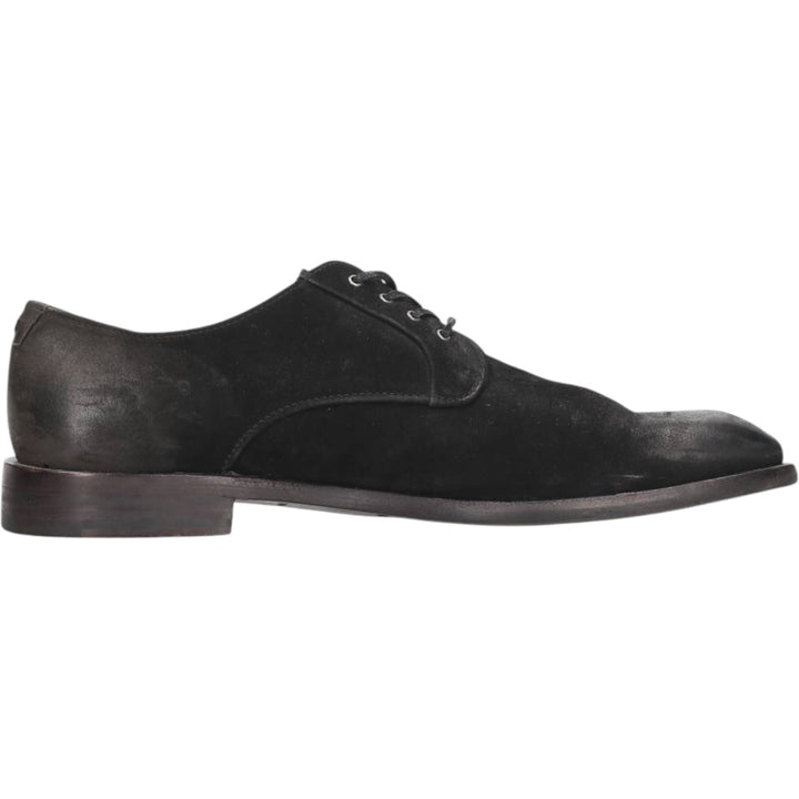 JOHN VARVATOS Suede Plain Toe Shoes 9M Men's 27.0cm suede black type Vintage Second Hand