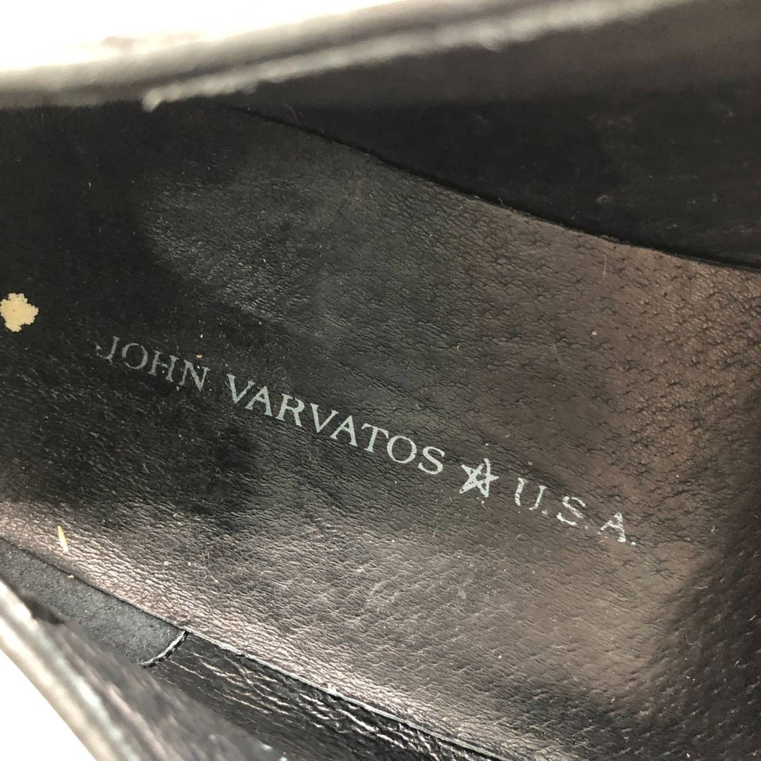 JOHN VARVATOS Suede Plain Toe Shoes 9M Men's 27.0cm suede black type Vintage Second Hand