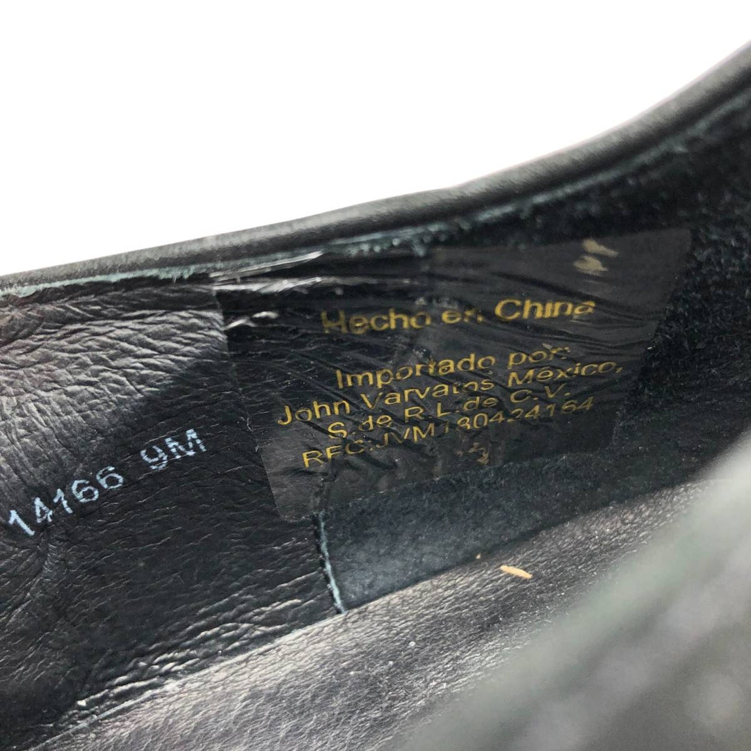 JOHN VARVATOS Suede Plain Toe Shoes 9M Men's 27.0cm suede black type Vintage Second Hand