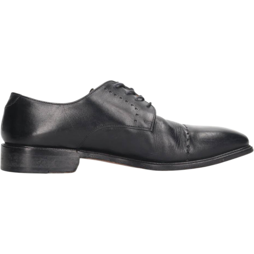 PRONTO UOMO FIRENZE Square Toe Straight Tip Shoes, Made in Italy, Size 10 (Men's Size 11) /saa014398 Men's 28.0cm genuine leather black type Vintage Second Hand