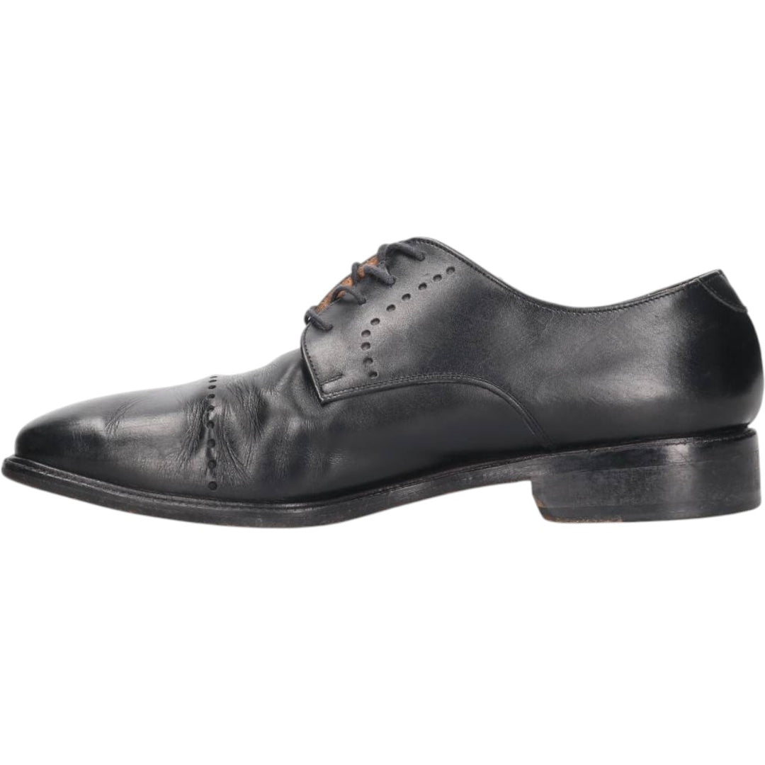 PRONTO UOMO FIRENZE Square Toe Straight Tip Shoes, Made in Italy, Size 10 (Men's Size 11) /saa014398 Men's 28.0cm genuine leather black type Vintage Second Hand