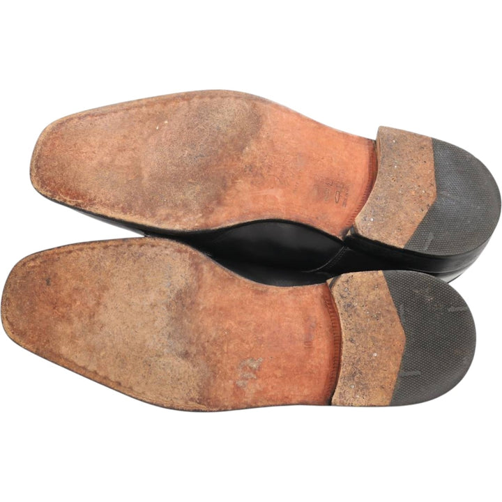 PRONTO UOMO FIRENZE Square Toe Straight Tip Shoes, Made in Italy, Size 10 (Men's Size 11) /saa014398 Men's 28.0cm genuine leather black type Vintage Second Hand