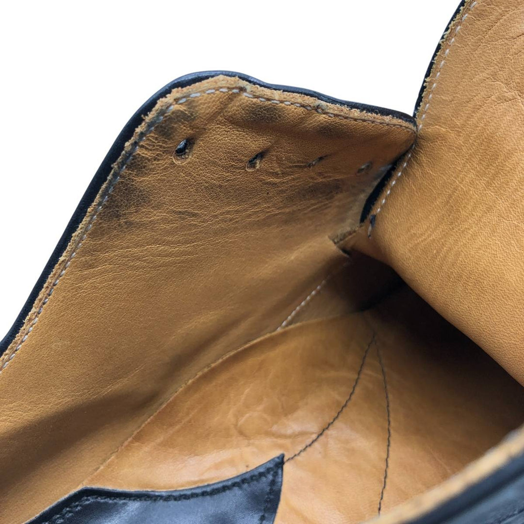 PRONTO UOMO FIRENZE Square Toe Straight Tip Shoes, Made in Italy, Size 10 (Men's Size 11) /saa014398 Men's 28.0cm genuine leather black type Vintage Second Hand