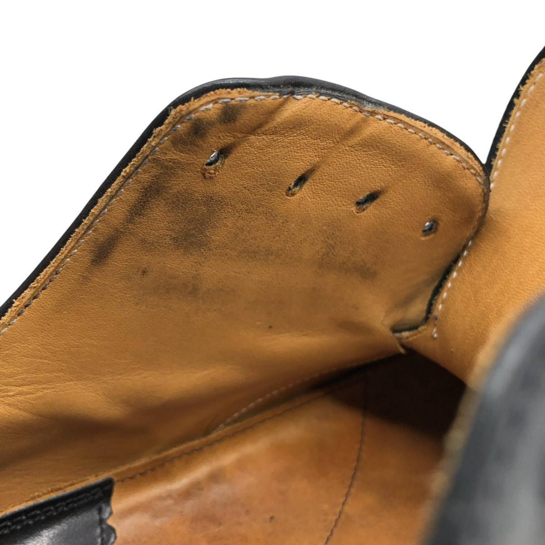 PRONTO UOMO FIRENZE Square Toe Straight Tip Shoes, Made in Italy, Size 10 (Men's Size 11) /saa014398 Men's 28.0cm genuine leather black type Vintage Second Hand
