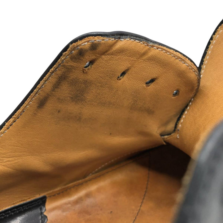 PRONTO UOMO FIRENZE Square Toe Straight Tip Shoes, Made in Italy, Size 10 (Men's Size 11) /saa014398 Men's 28.0cm genuine leather black type Vintage Second Hand