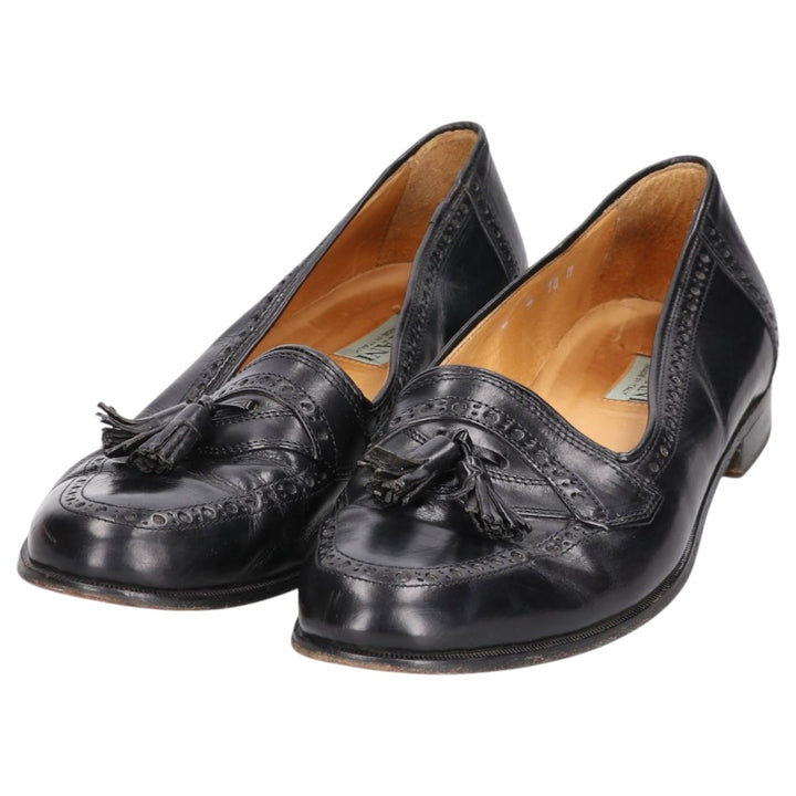 ALFANI U-Tip Tassel Loafers, Made in Italy, Size 10M, Men's Size 11" /saa014401 Men's 28.0cm genuine leather black type Vintage Second Hand