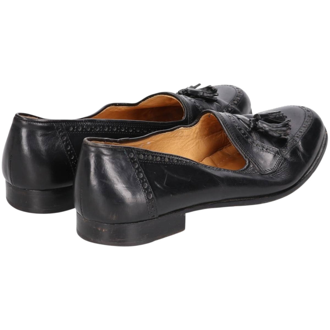 ALFANI U-Tip Tassel Loafers, Made in Italy, Size 10M, Men's Size 11" /saa014401 Men's 28.0cm genuine leather black type Vintage Second Hand