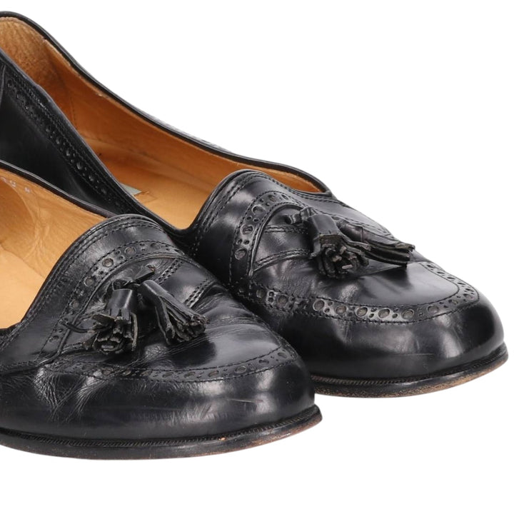 ALFANI U-Tip Tassel Loafers, Made in Italy, Size 10M, Men's Size 11" /saa014401 Men's 28.0cm genuine leather black type Vintage Second Hand