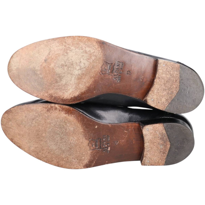 ALFANI U-Tip Tassel Loafers, Made in Italy, Size 10M, Men's Size 11" /saa014401 Men's 28.0cm genuine leather black type Vintage Second Hand