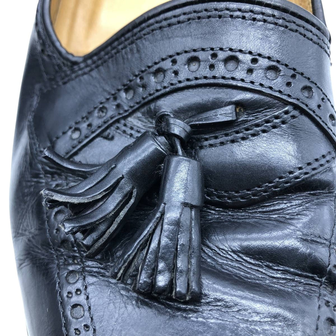 ALFANI U-Tip Tassel Loafers, Made in Italy, Size 10M, Men's Size 11" /saa014401 Men's 28.0cm genuine leather black type Vintage Second Hand