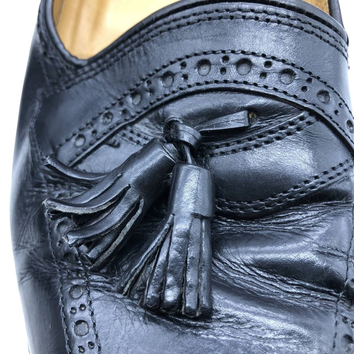 ALFANI U-Tip Tassel Loafers, Made in Italy, Size 10M, Men's Size 11" /saa014401 Men's 28.0cm genuine leather black type Vintage Second Hand