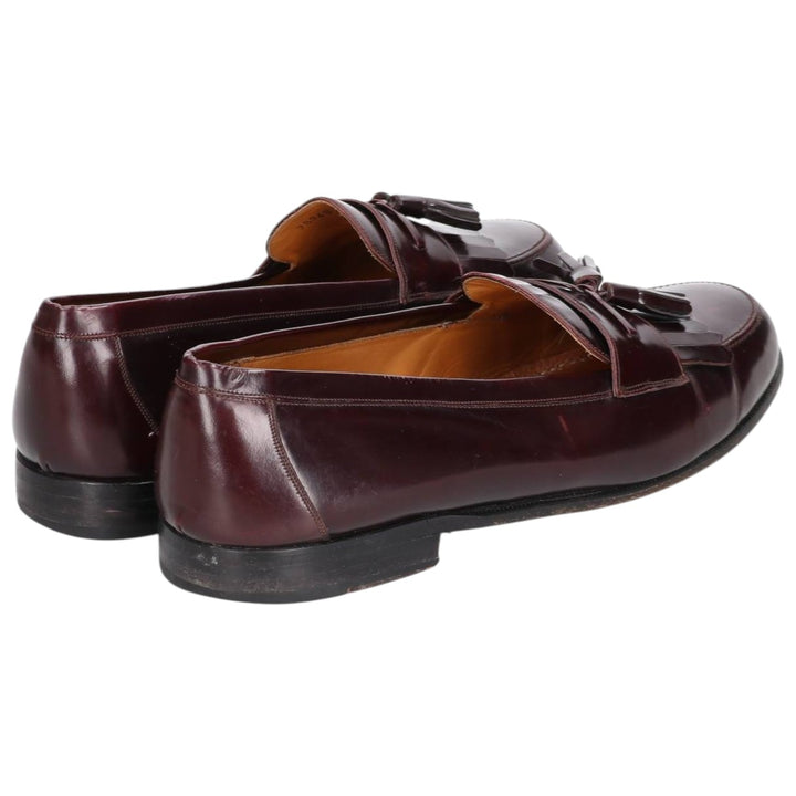 Meylan Quilted Tassel Loafers 10 White Men's 28.0cm unclear burgundy type Vintage Second Hand