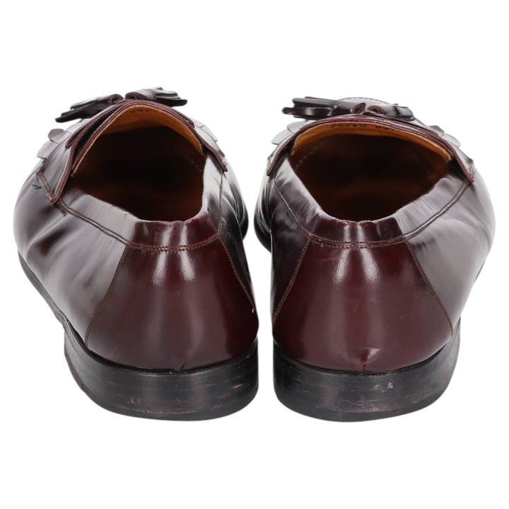 Meylan Quilted Tassel Loafers 10 White Men's 28.0cm unclear burgundy type Vintage Second Hand