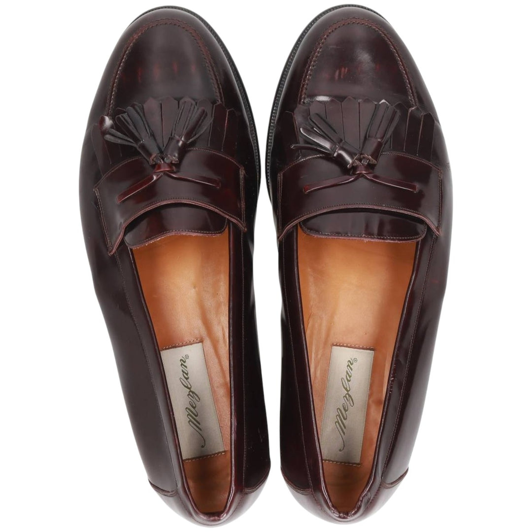 Meylan Quilted Tassel Loafers 10 White Men's 28.0cm unclear burgundy type Vintage Second Hand