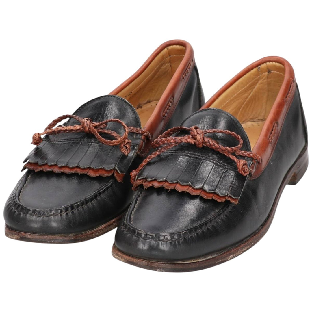 Vintage '80s-'90s Allen Edmonds Woodstock Quilted Loafers, Made in USA, 10D, Men's Size 11" (saa014403) Men's 28.0cm unclear black type Vintage Second Hand