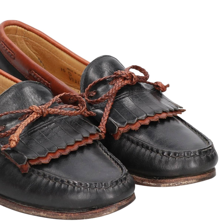 Vintage '80s-'90s Allen Edmonds Woodstock Quilted Loafers, Made in USA, 10D, Men's Size 11" (saa014403) Men's 28.0cm unclear black type Vintage Second Hand