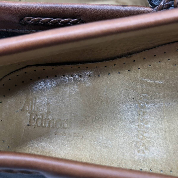 Vintage '80s-'90s Allen Edmonds Woodstock Quilted Loafers, Made in USA, 10D, Men's Size 11" (saa014403) Men's 28.0cm unclear black type Vintage Second Hand
