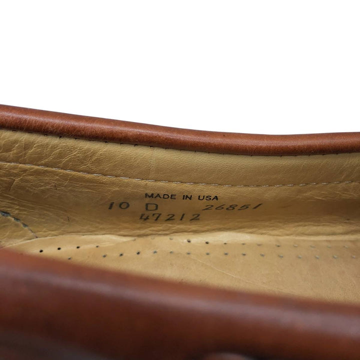 Vintage '80s-'90s Allen Edmonds Woodstock Quilted Loafers, Made in USA, 10D, Men's Size 11" (saa014403) Men's 28.0cm unclear black type Vintage Second Hand
