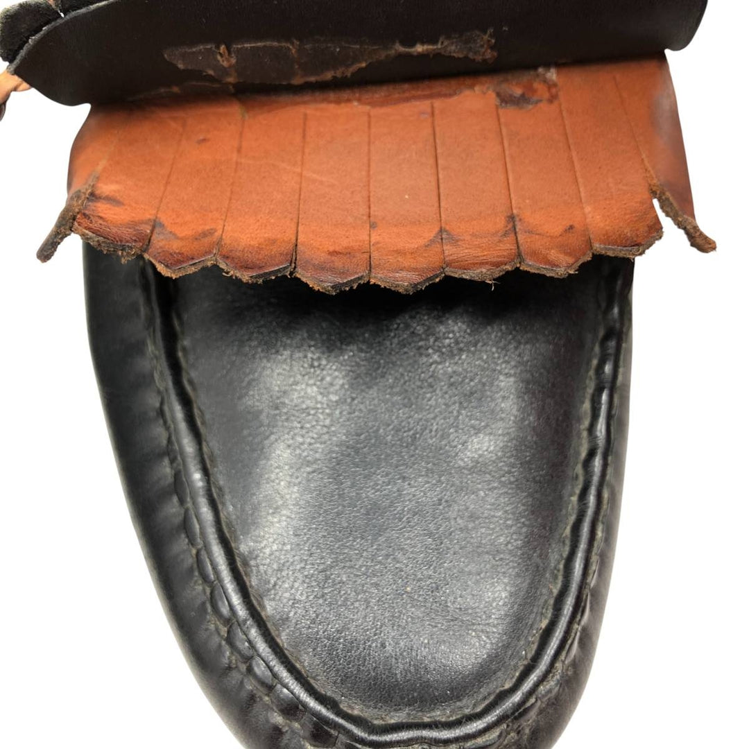 Vintage '80s-'90s Allen Edmonds Woodstock Quilted Loafers, Made in USA, 10D, Men's Size 11" (saa014403) Men's 28.0cm unclear black type Vintage Second Hand