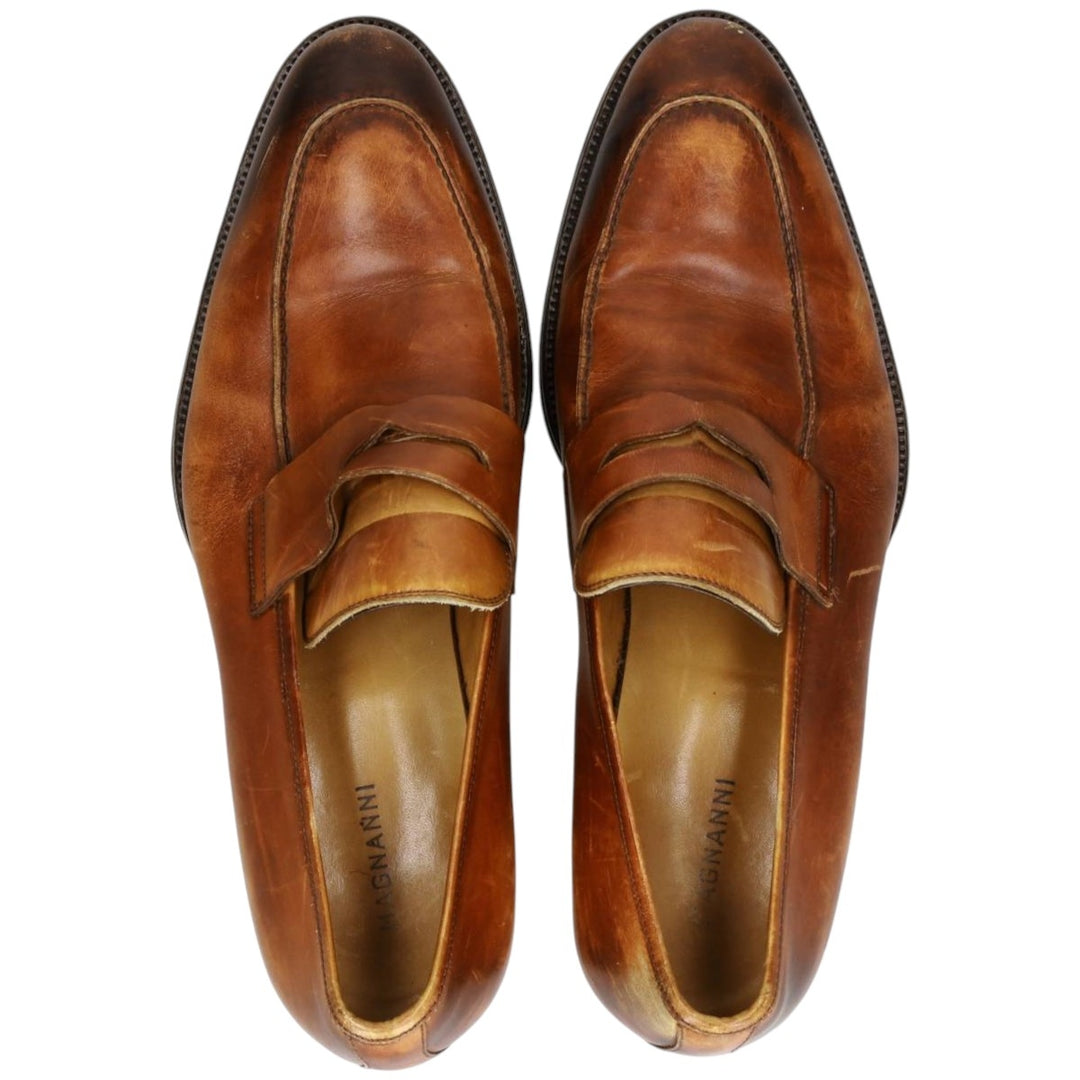 MAGNANNI penny loafers 10 M Men's 28.0cm unclear brown type Vintage Second Hand