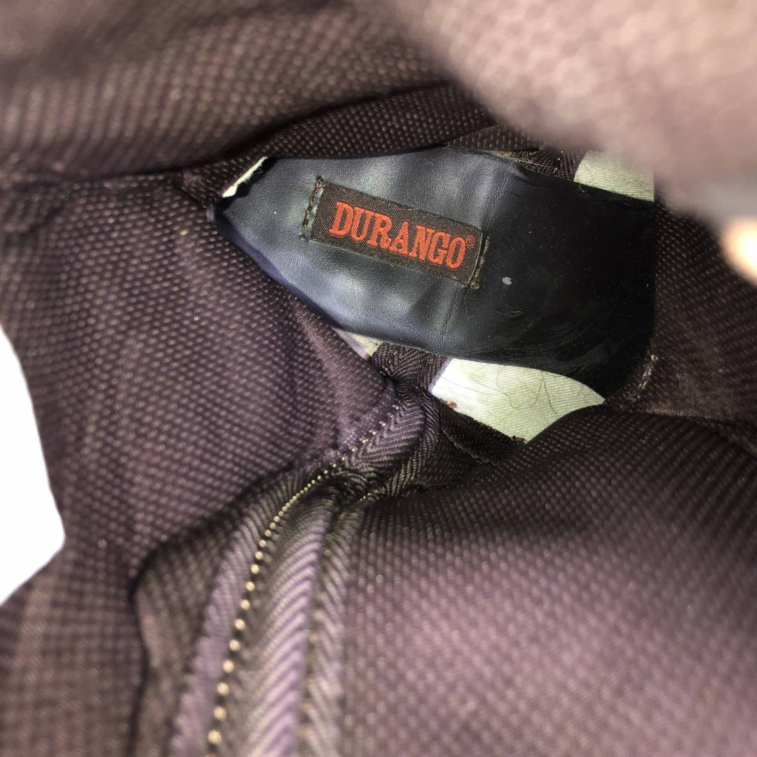 Durango all-over square-toe western boots with rhinestones and sequins, size 8M Women's 25.0cm genuine leather brown type Vintage Second Hand