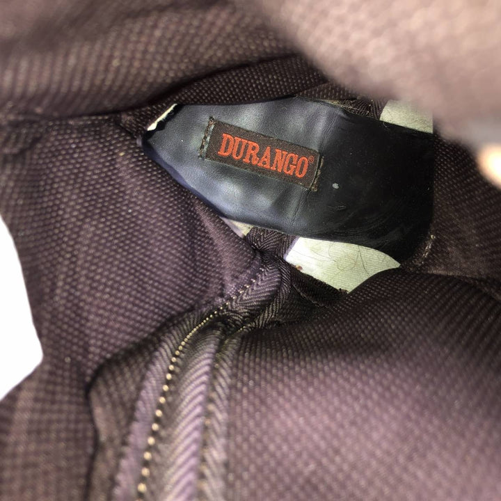 Durango all-over square-toe western boots with rhinestones and sequins, size 8M Women's 25.0cm genuine leather brown type Vintage Second Hand