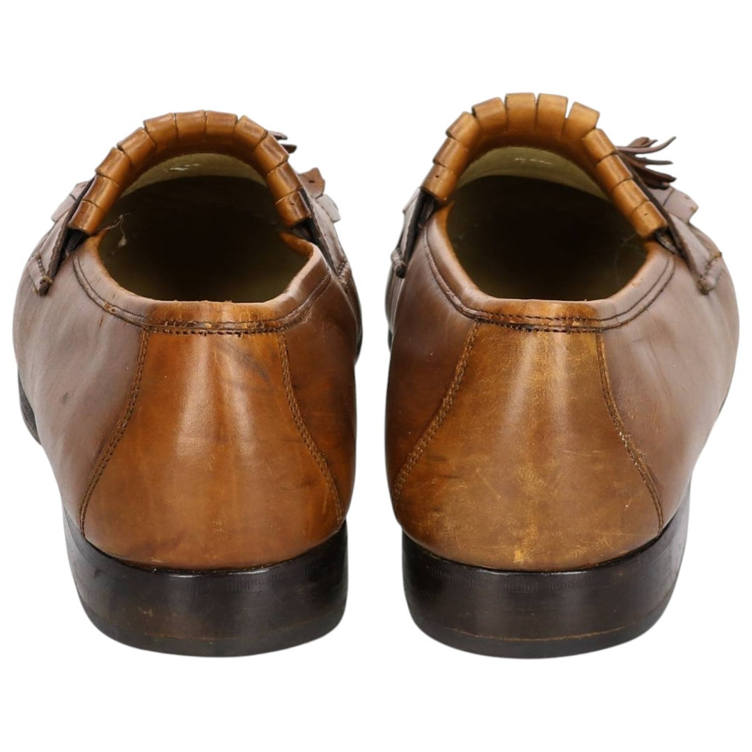 Johnston & Murphy DOMANI Quilted Tassel Loafers, Made in Italy, Size 9M, Men's, Size 10.6" (saa014407) Men's 27.0cm genuine leather brown type Vintage Second Hand
