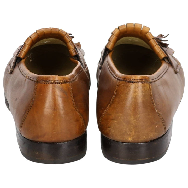 Johnston & Murphy DOMANI Quilted Tassel Loafers, Made in Italy, Size 9M, Men's, Size 10.6" (saa014407) Men's 27.0cm genuine leather brown type Vintage Second Hand