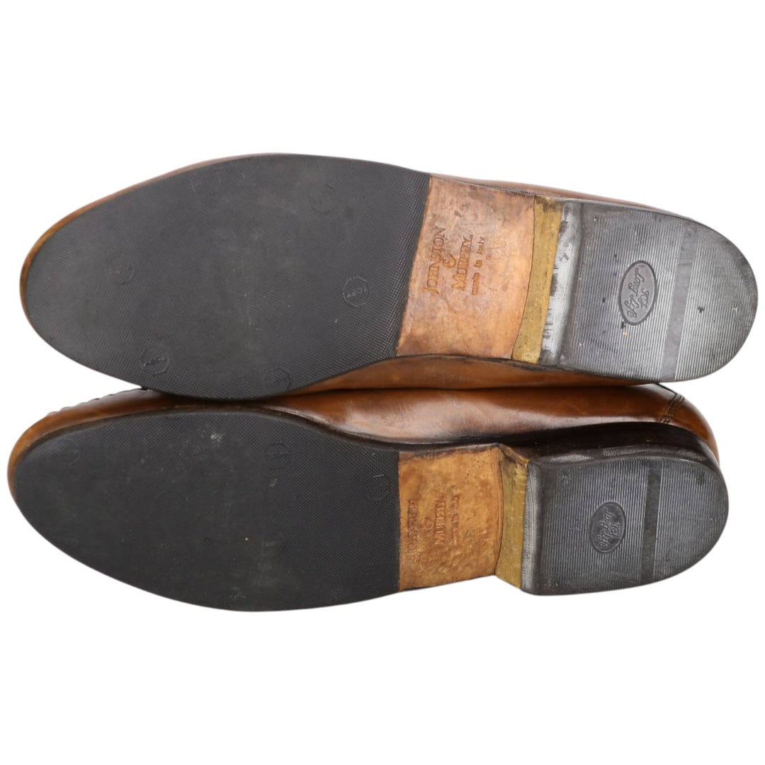 Johnston & Murphy DOMANI Quilted Tassel Loafers, Made in Italy, Size 9M, Men's, Size 10.6" (saa014407) Men's 27.0cm genuine leather brown type Vintage Second Hand