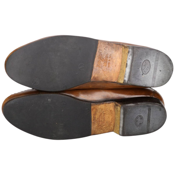 Johnston & Murphy DOMANI Quilted Tassel Loafers, Made in Italy, Size 9M, Men's, Size 10.6" (saa014407) Men's 27.0cm genuine leather brown type Vintage Second Hand