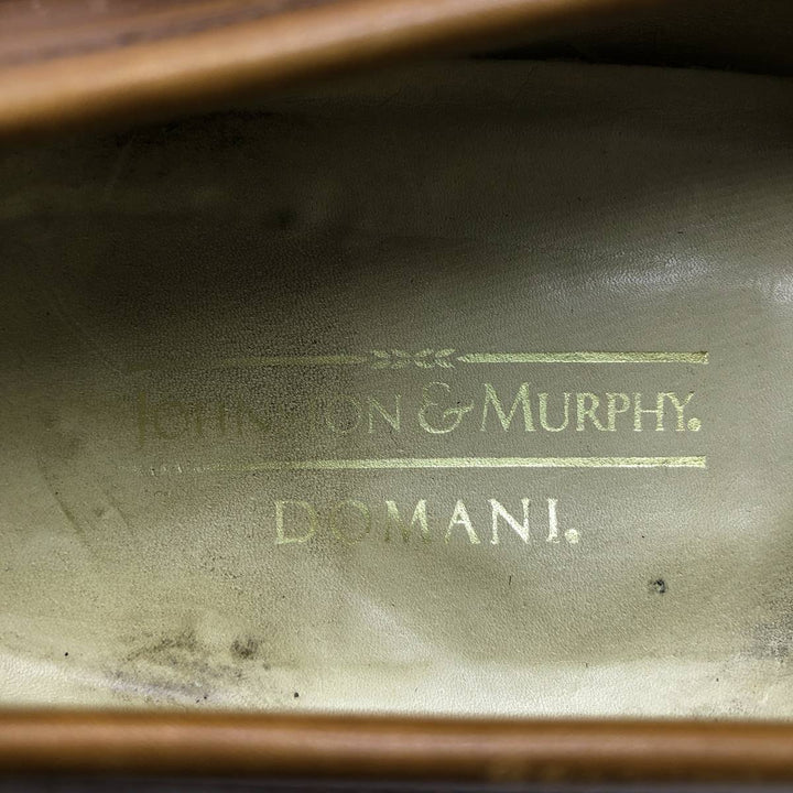 Johnston & Murphy DOMANI Quilted Tassel Loafers, Made in Italy, Size 9M, Men's, Size 10.6" (saa014407) Men's 27.0cm genuine leather brown type Vintage Second Hand