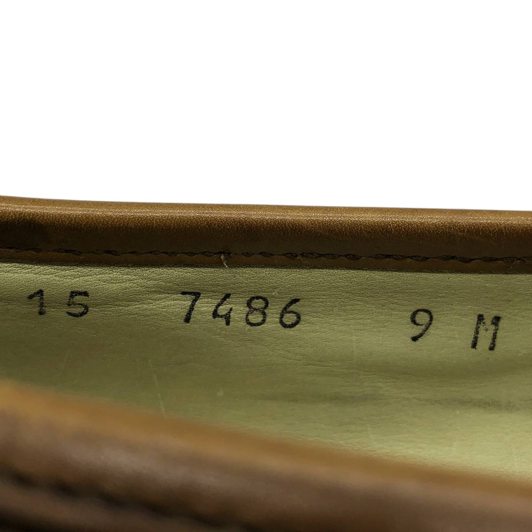 Johnston & Murphy DOMANI Quilted Tassel Loafers, Made in Italy, Size 9M, Men's, Size 10.6" (saa014407) Men's 27.0cm genuine leather brown type Vintage Second Hand