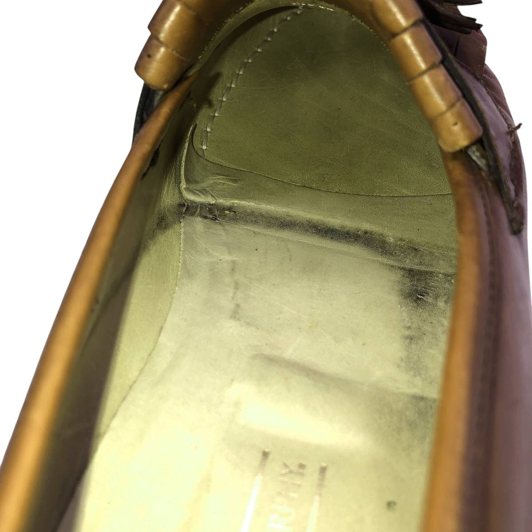 Johnston & Murphy DOMANI Quilted Tassel Loafers, Made in Italy, Size 9M, Men's, Size 10.6" (saa014407) Men's 27.0cm genuine leather brown type Vintage Second Hand