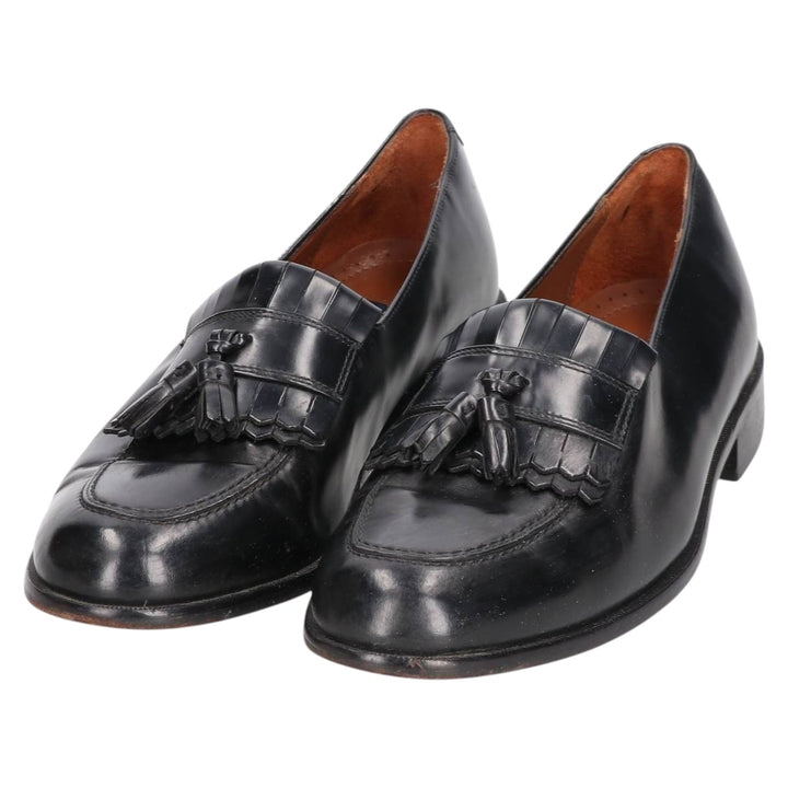 Bostonian Classics Quilted Tassel Loafers, Size 9M, Men's, Size 10.6" (saa014408) Men's 27.0cm genuine leather black type Vintage Second Hand