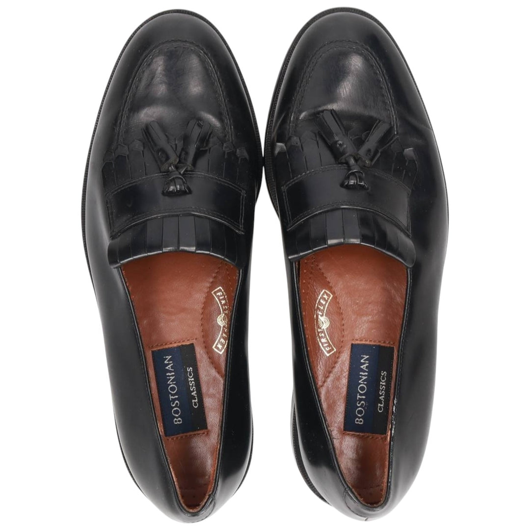 Bostonian Classics Quilted Tassel Loafers, Size 9M, Men's, Size 10.6" (saa014408) Men's 27.0cm genuine leather black type Vintage Second Hand