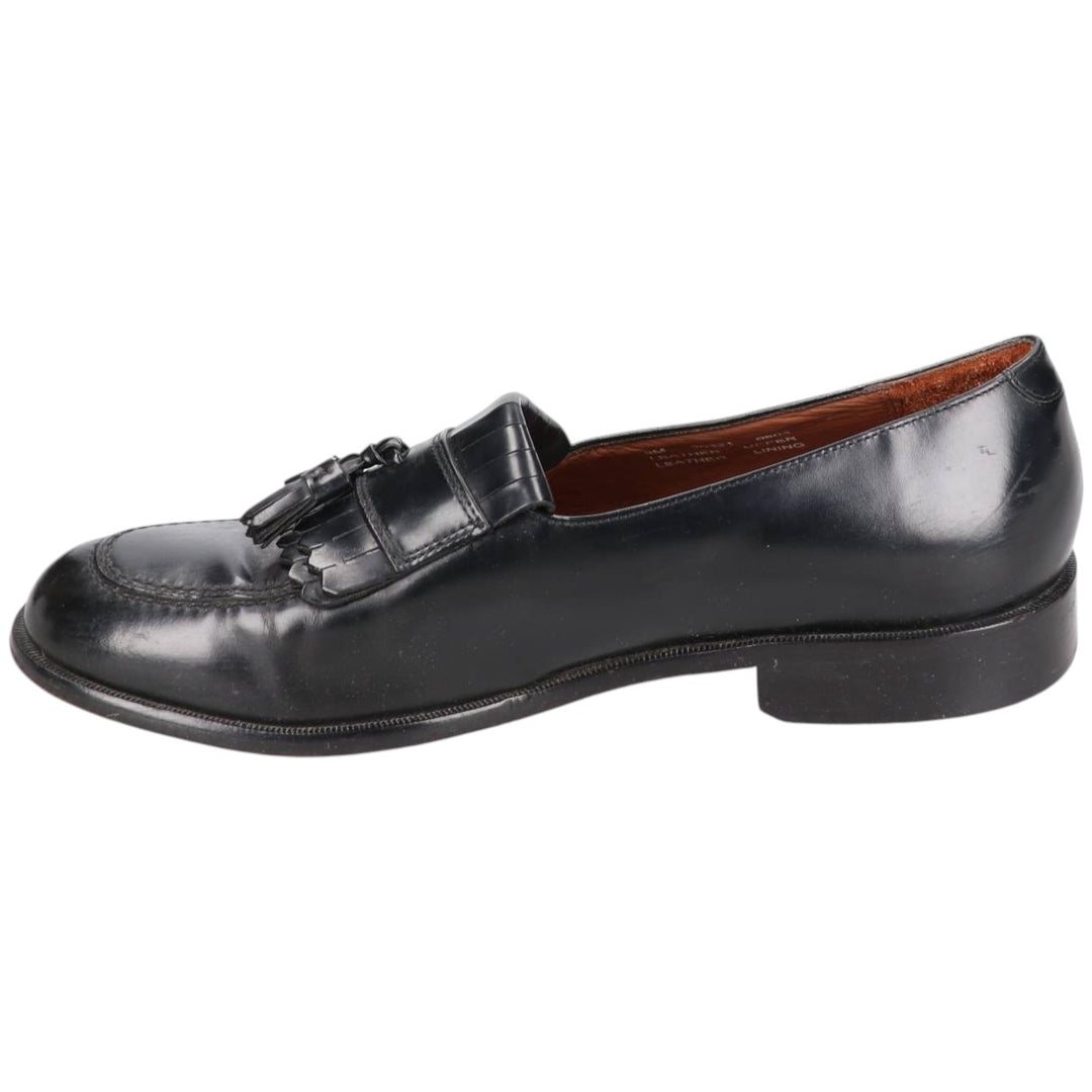 Bostonian Classics Quilted Tassel Loafers, Size 9M, Men's, Size 10.6" (saa014408) Men's 27.0cm genuine leather black type Vintage Second Hand