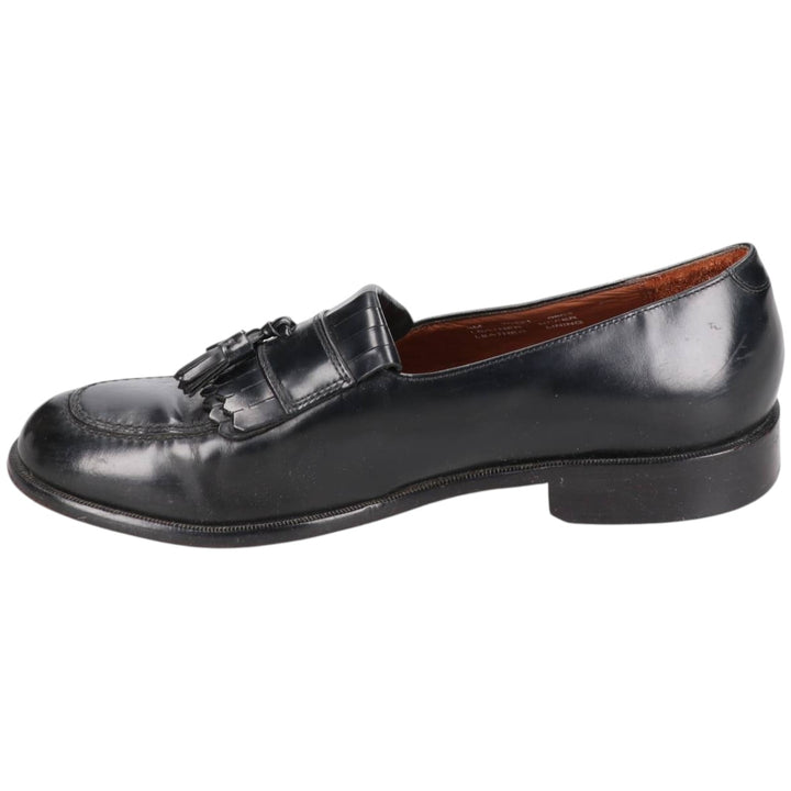 Bostonian Classics Quilted Tassel Loafers, Size 9M, Men's, Size 10.6" (saa014408) Men's 27.0cm genuine leather black type Vintage Second Hand