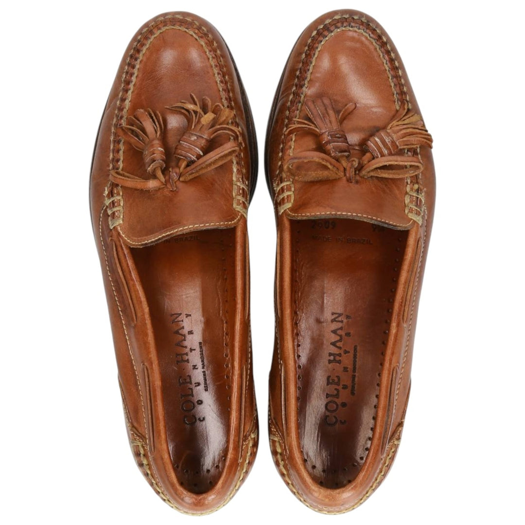 Cole Haan Country Tassel Loafers, Size 9M Men's 27.0cm genuine leather brown type Vintage Second Hand