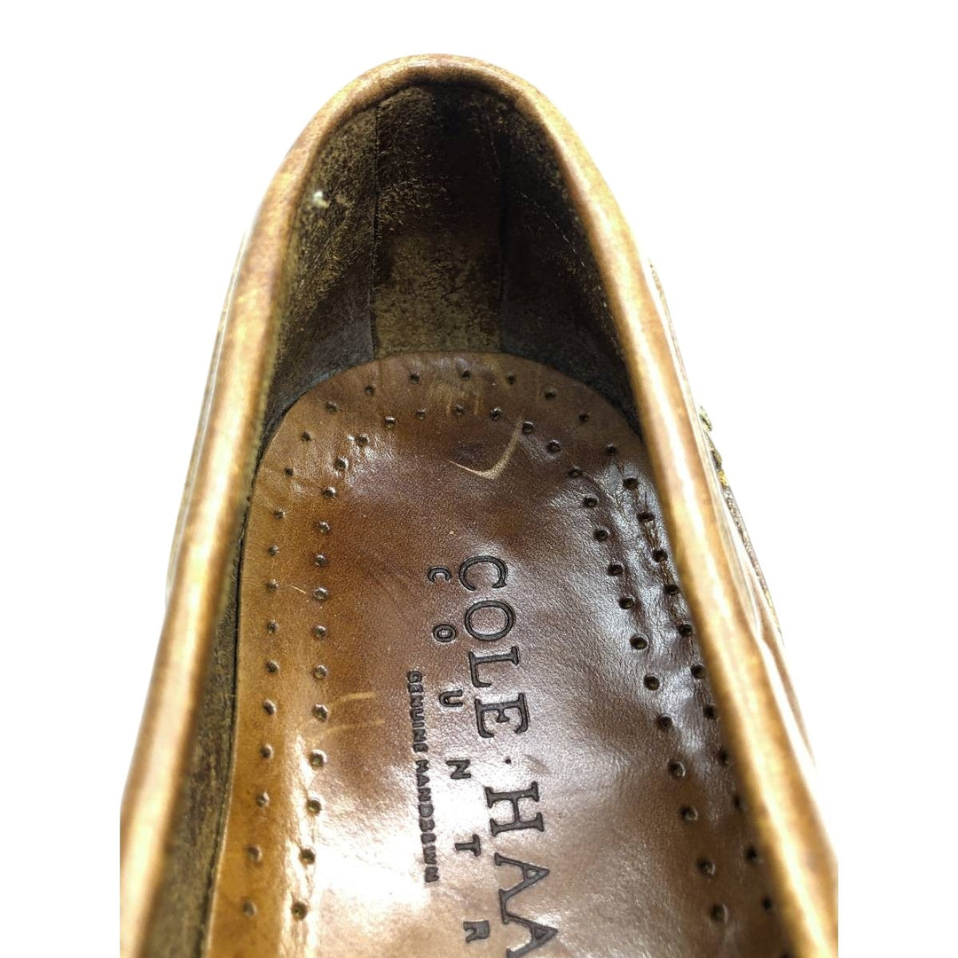Cole Haan Country Tassel Loafers, Size 9M Men's 27.0cm genuine leather brown type Vintage Second Hand