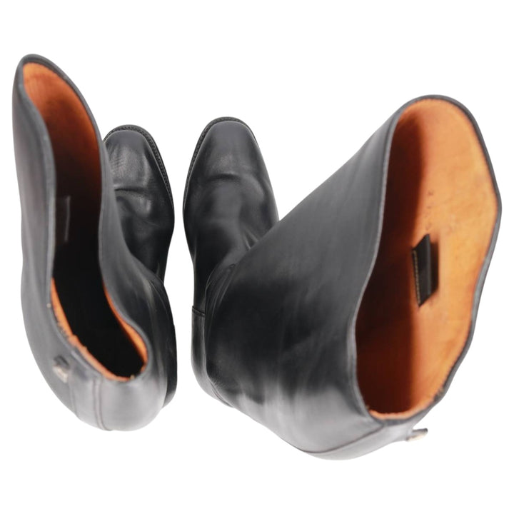 Cavallo Jockey Riding Boots, Long Boots, Size 7 1/2 Men's 26.0cm genuine leather black type Vintage Second Hand