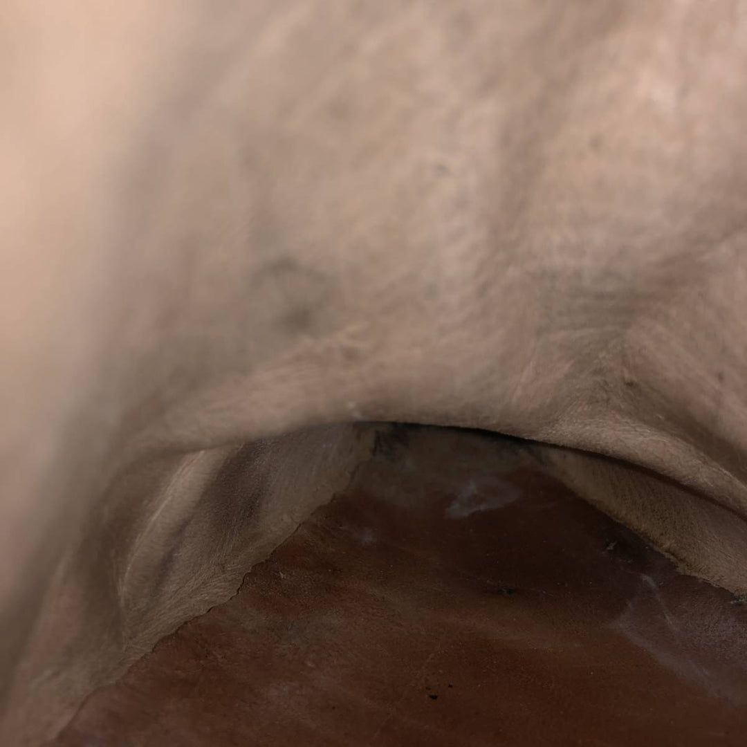 NAVARRO all-over print western boots Men's 26.5cm genuine leather black type Vintage Second Hand