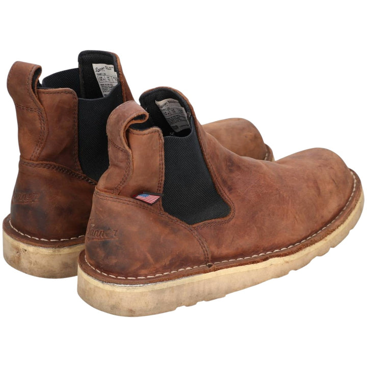 Danner 15481 Bull Run Chelsea Side Gore Boots, Made in USA, Size 10.5 D Men's 28.5cm genuine leather brown type Vintage Second Hand