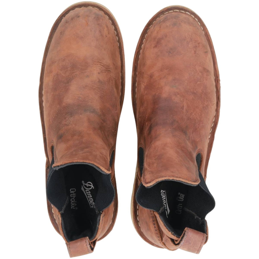 Danner 15481 Bull Run Chelsea Side Gore Boots, Made in USA, Size 10.5 D Men's 28.5cm genuine leather brown type Vintage Second Hand