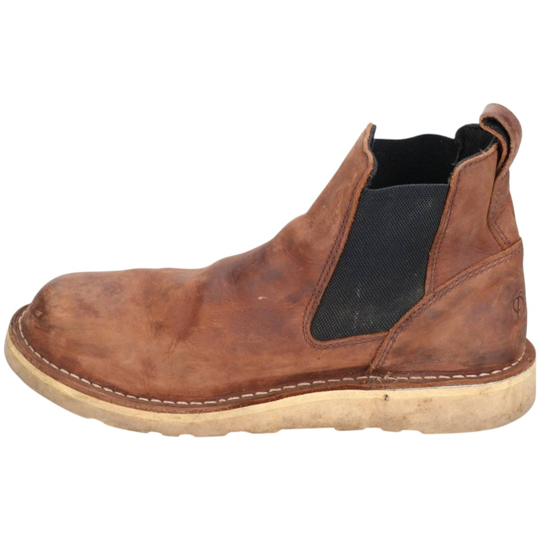 Danner 15481 Bull Run Chelsea Side Gore Boots, Made in USA, Size 10.5 D Men's 28.5cm genuine leather brown type Vintage Second Hand